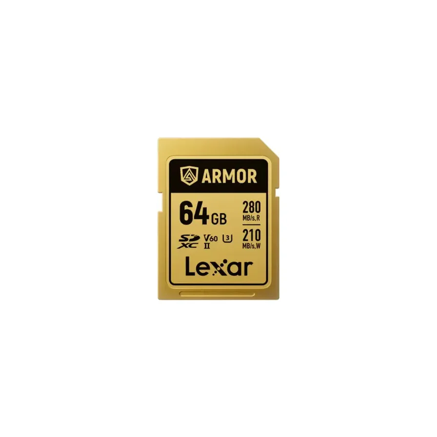 Lexar 64GB ARMOR GOLD UHS-II SDXC Memory Card V60
