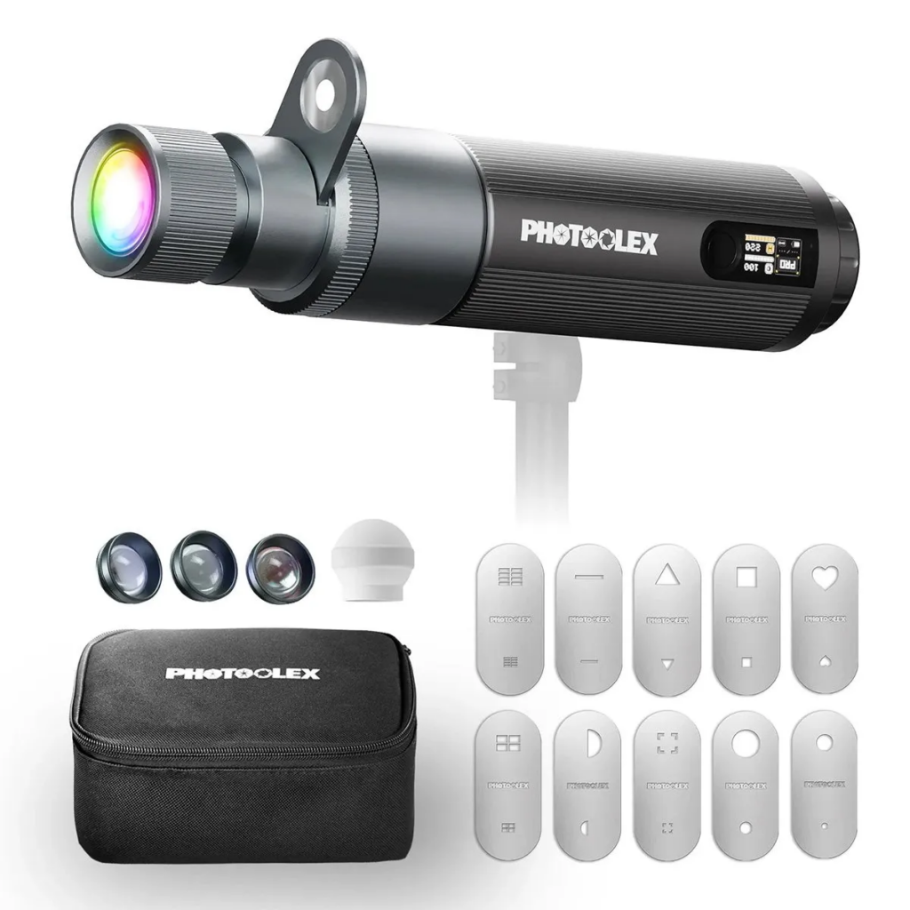 Photoolex ZOOM Light (12W RGB – Steel Magnetic Gobo)