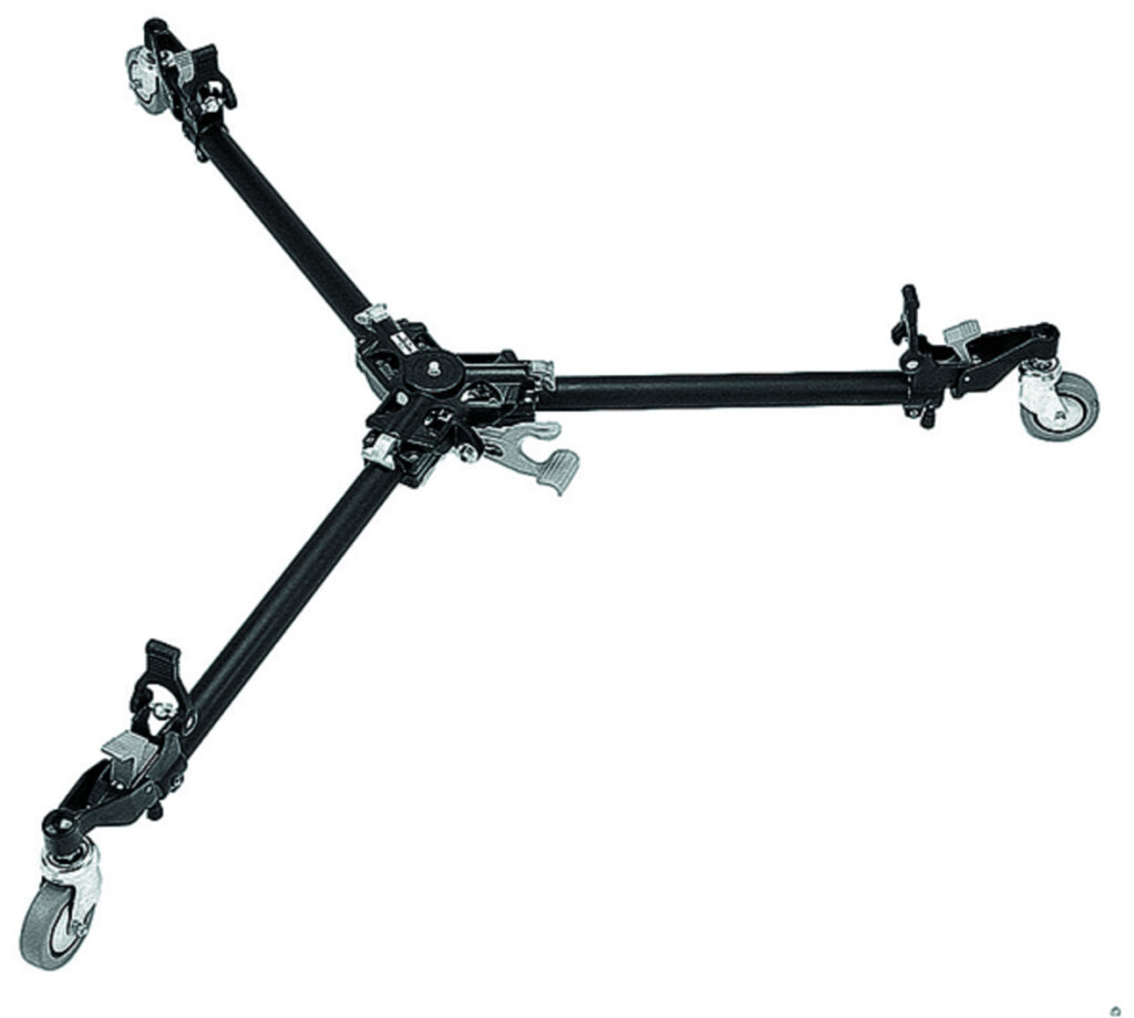 Manfrotto 181B Accessorio Carrello autodolly per Treppiede Video con Singolo e Doppio Puntale, Nero