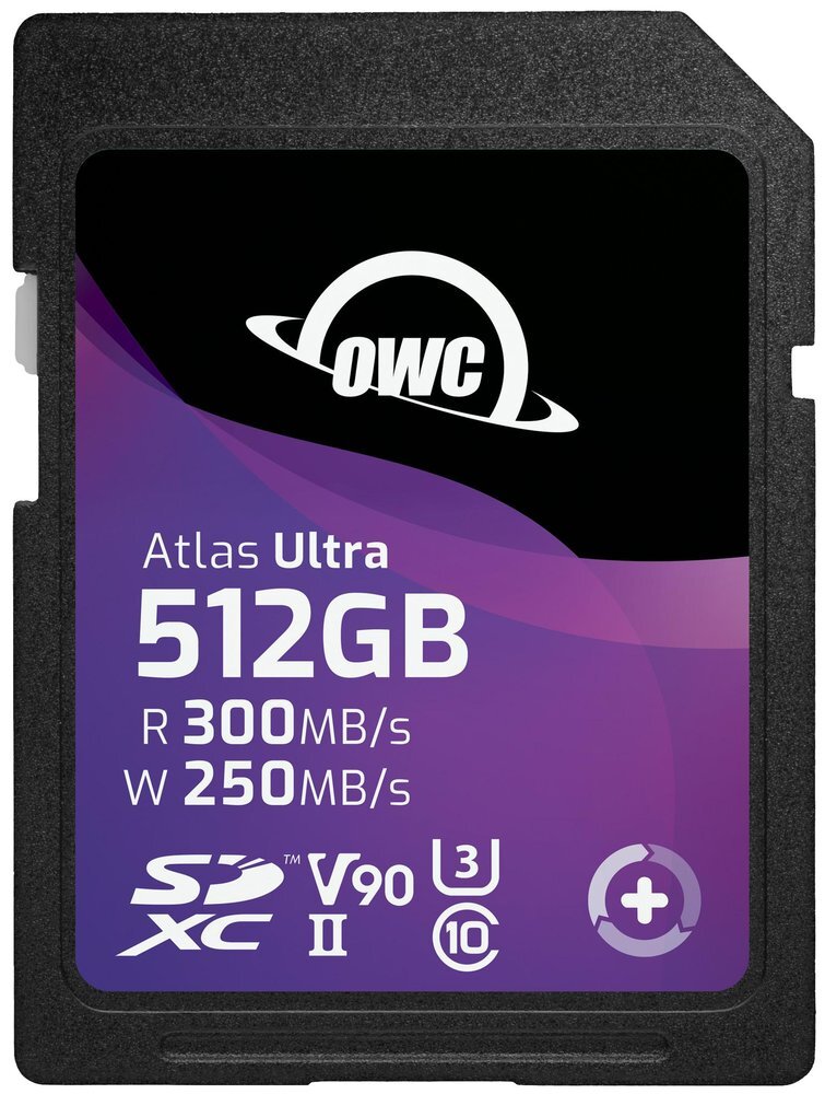 OWC SDV90U0512 512GB ATLAS ULTRA SDXC UHS-II V90 MEDIA CARD - R 300MB/S - W 250MB/S