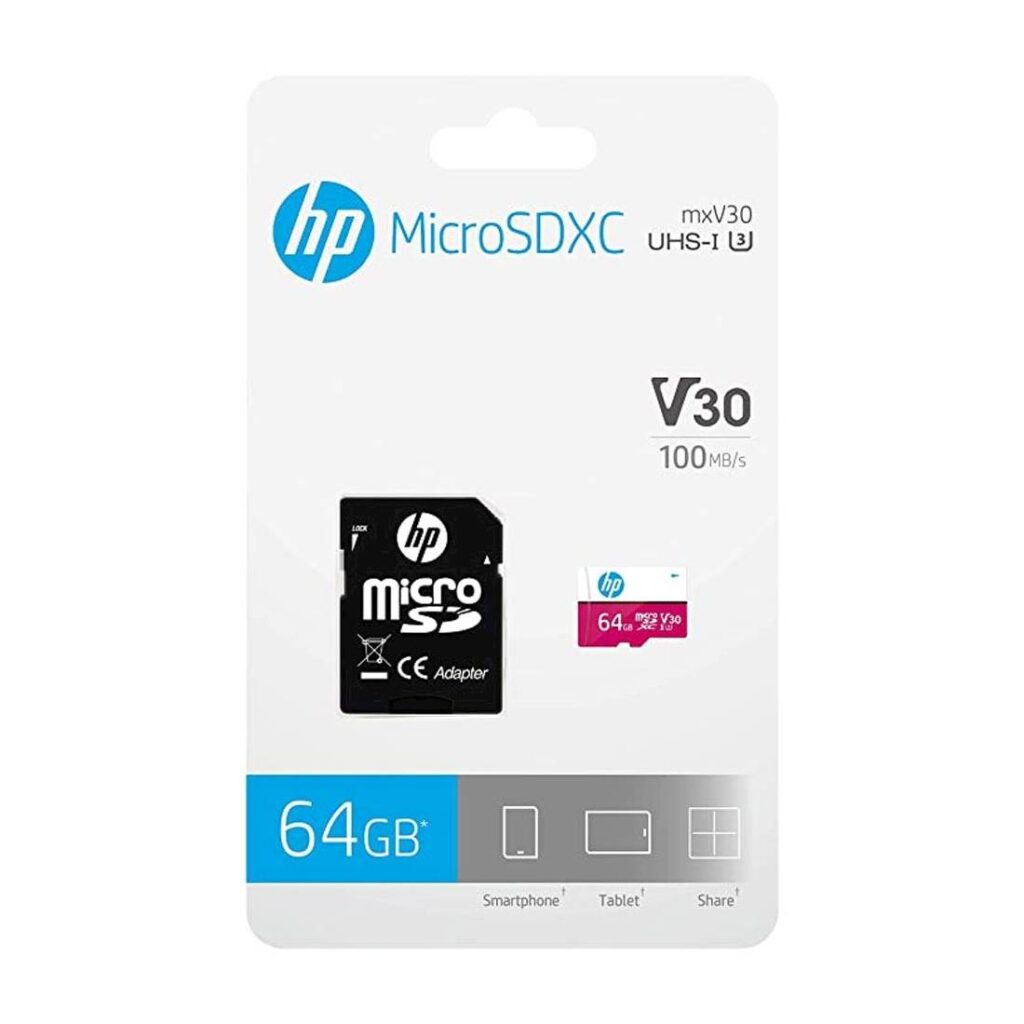 HP 64gb micro SDXC Memory Card MXV30 UHS-I U3