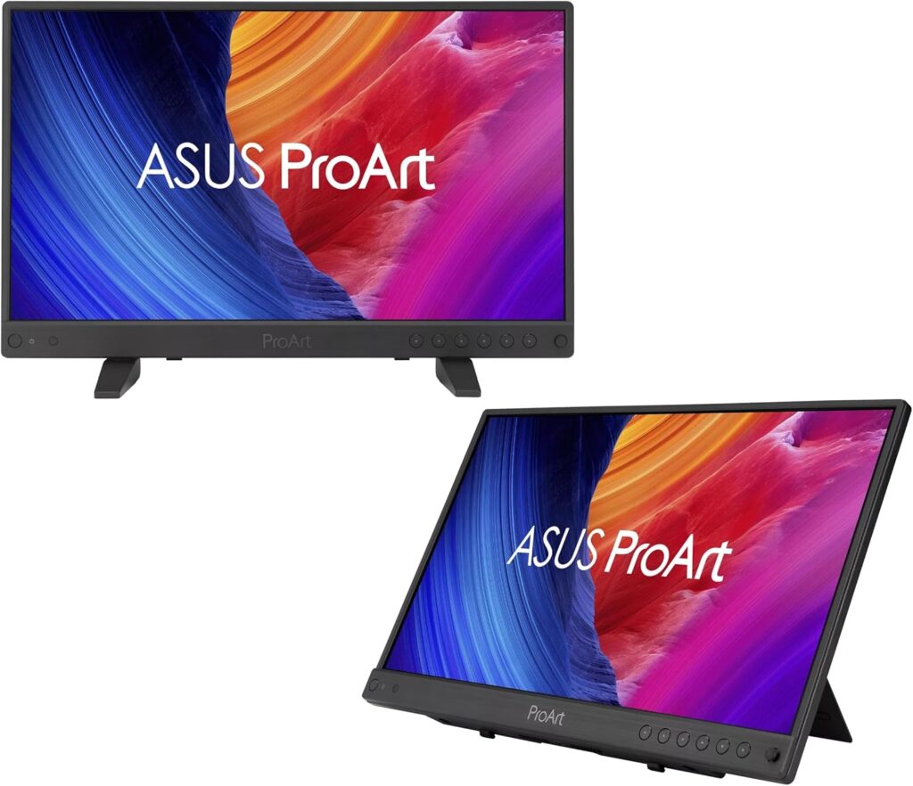 ASUS Monitor professionale ProArt Display PA16USV, 15,6 pollici, 4K UHD, IPS, HD, HDR-10, 100% sRGB