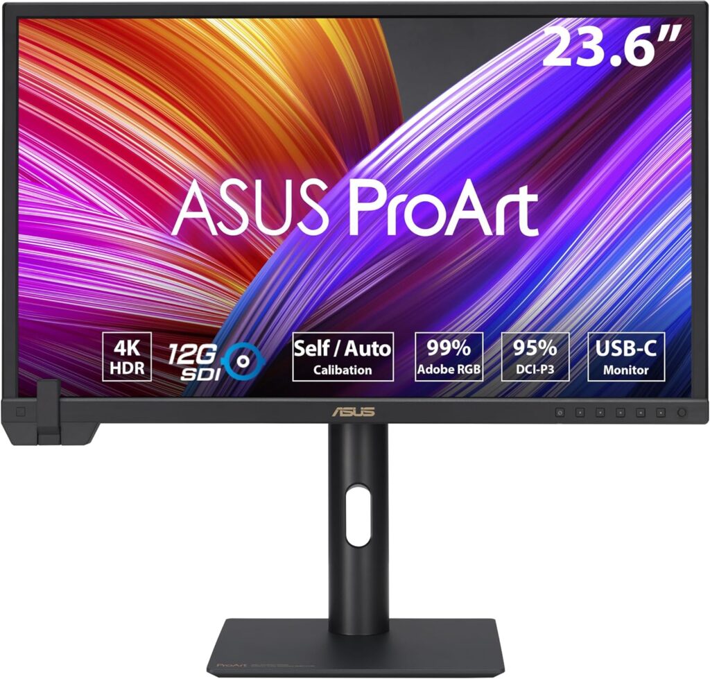 ASUS ProArt Display PA24US Monitor - 24 pollici, IPS, 4K, Colorimetro motorizzato incorporato