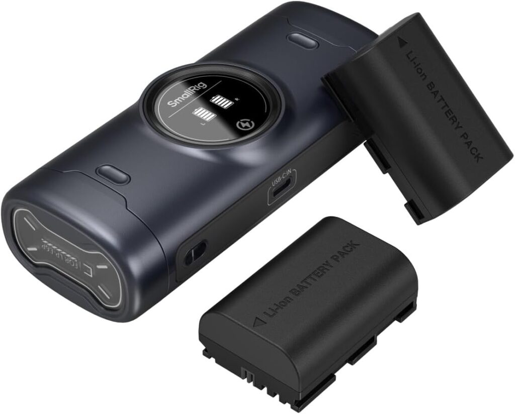 SMALLRIG Kit batteria per fotocamera per LP-E6P, 2520 mAh x 2, doppia ricarica 5695