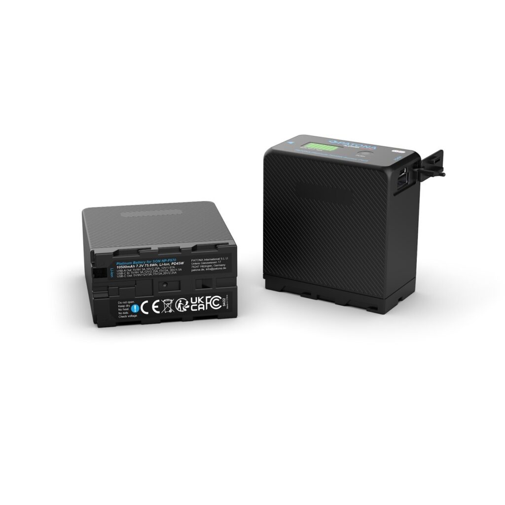 PATONA PLATINUM BATTERIA NP-F970 10500MAH PD45W 2 USB-C 1 USB-A E POWER BANK