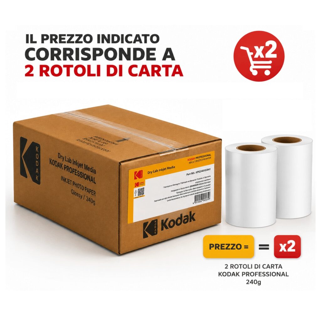 KODAK 240g Glossy 10,2x65 KPD10G (2 ROLLS)