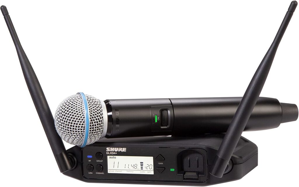Shure GLXD24+E/B58-Z4 Sistema microfonico wireless dual band mic palmare BETA58