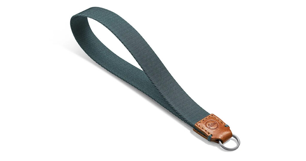 Leica Wrist Strap, Fabric, Leather, Cognac - Petrol 18571