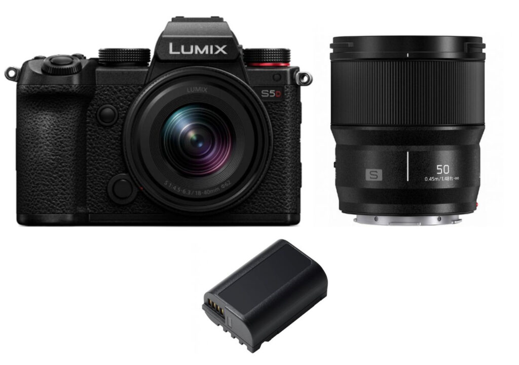 Panasonic Lumix S5D + S 18-40mm F4.5-6.3 + 50mm f/1,8 + Batteria BLK22
