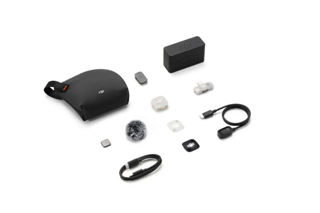 DJI Mic Mini 2S (1 TX + 1 Mobile RX + Charging Case) – Microfono per Smartphone Registrazione 32-bit
