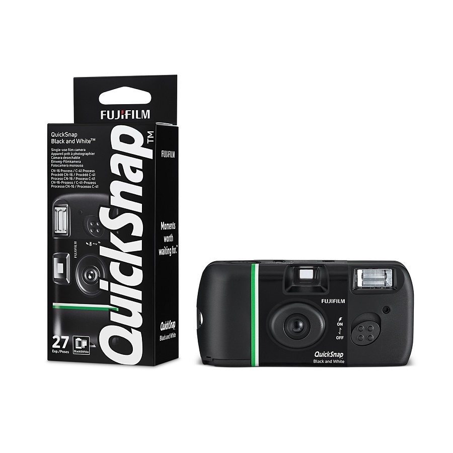 Fujifilm QuickSnap Black & White 400 – Fotocamera Usa e Getta B/N 35mm 27 Pose con Flash