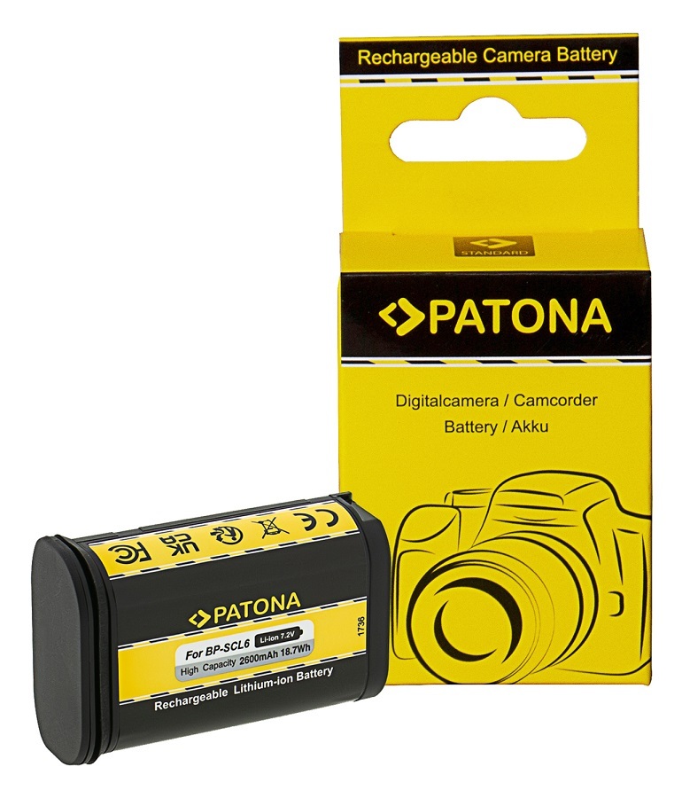 PATONA Batteria per Leica Q2, Q3, SL2 e SL2-S compatibile BP-SCL6 – 2600mAh