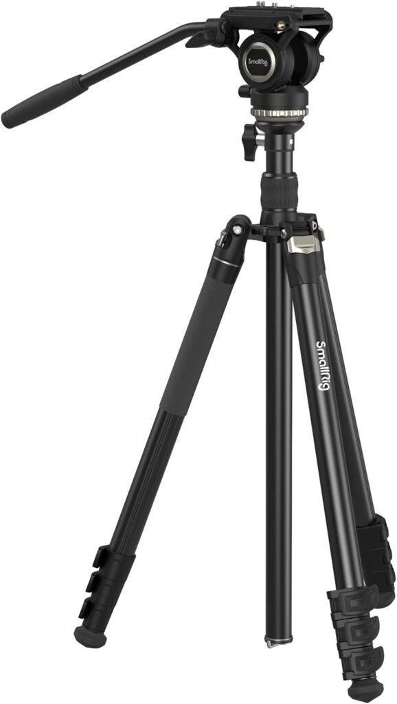 SmallRig 4475 CT210 – Treppiede Video 192 cm con Testa Fluida 6 kg e Base Bowl 60 mm