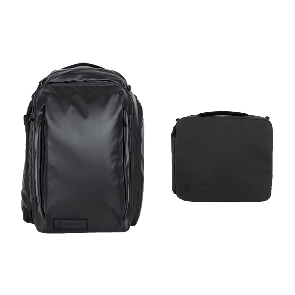 WANDRD Transit 35L Travel Backpack Black Essential Bundle – a Viaggio con Essential Camera Cube