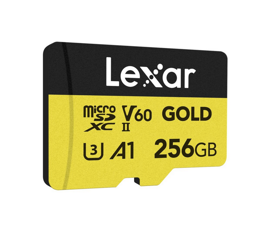 Lexar Professional GOLD microSDXC UHS-II 256GB V60 – 280MB/s Lettura 180MB/s Scrittura