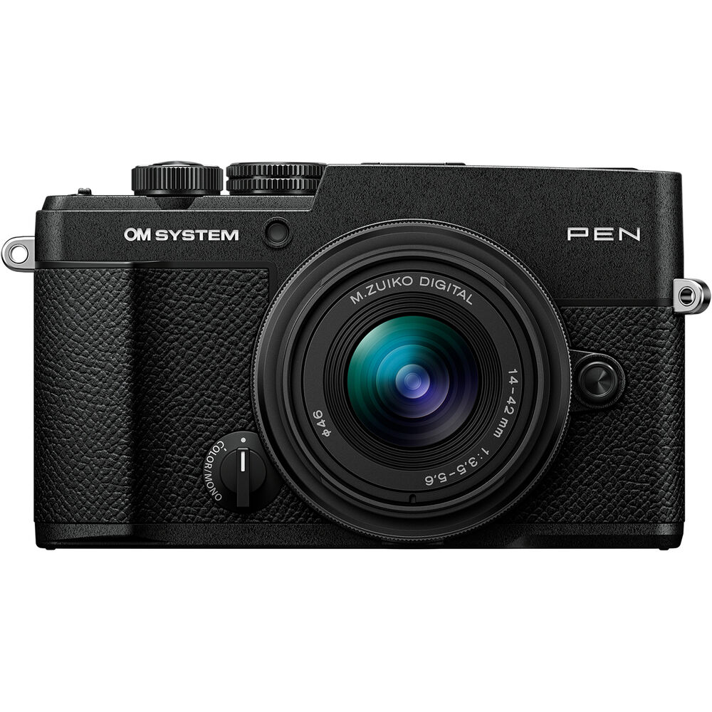 OM SYSTEM PEN Black + M.Zuiko Digital 14-42mm F3.5-5.6 III – Kit Mirrorless 20,4MP Micro Four Thirds