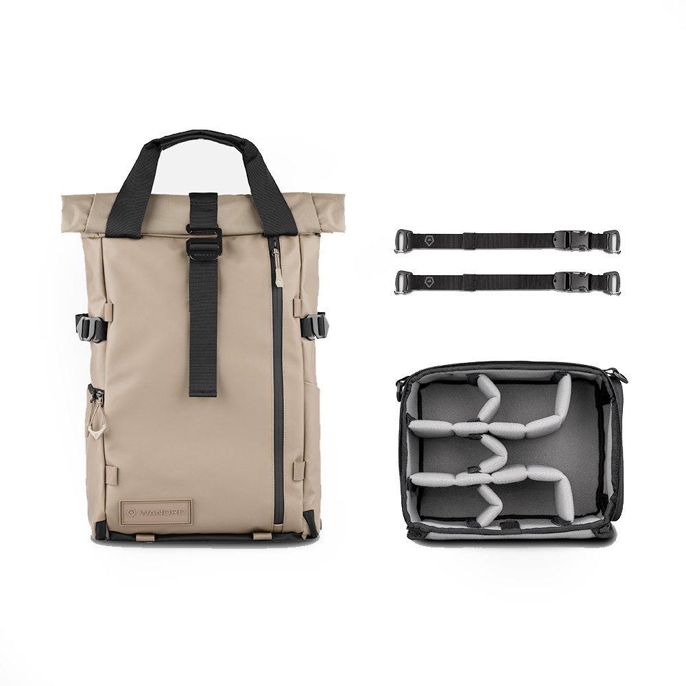 WANDRD PRVKE 31L V4 Yuma Tan Photography Bundle – Zaino Fotografico 31-35L con Essential Plus Camera