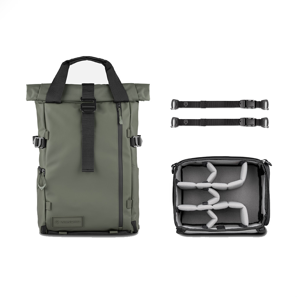 WANDRD PRVKE 31L V4 Wasatch Green Photography Bundle – Zaino Fotografico 31-35L con Essential Plus C