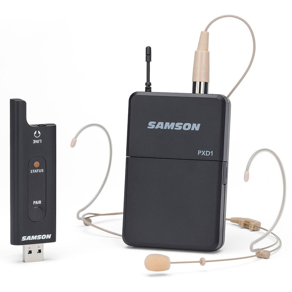 Samson XPD2 Headset Sistema Microfonico Wireless USB 2.4 GHz con DE5