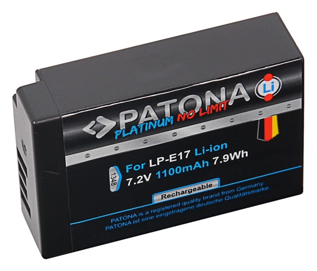 PATONA PLATINUM BATTERY FULLY DECODED CANON LP-E17 LPE17 EOS 200D 750D 760D 8000D KISS X8I REBEL
