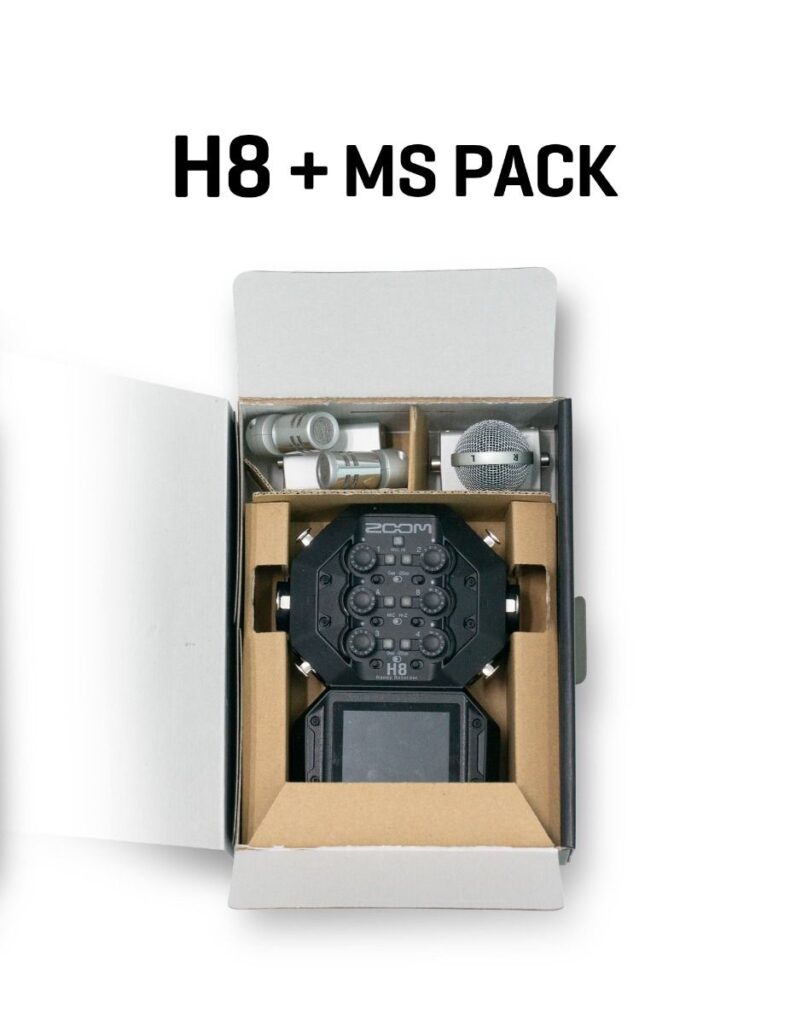 ZOOM H8 + MS Pack Registratore Multitraccia 24-bit/96kHz con XYH-6 e MSH-6